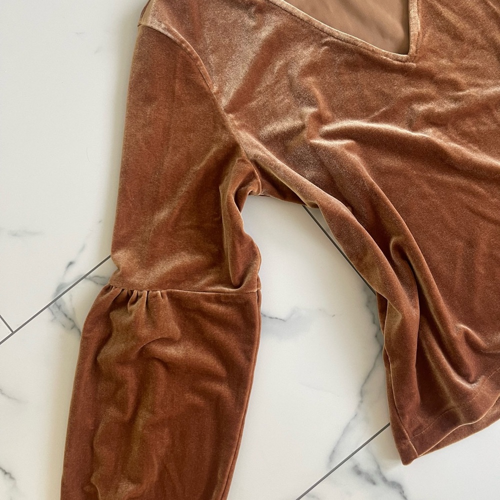 Madewell Velvet Balloon Sleeve Top